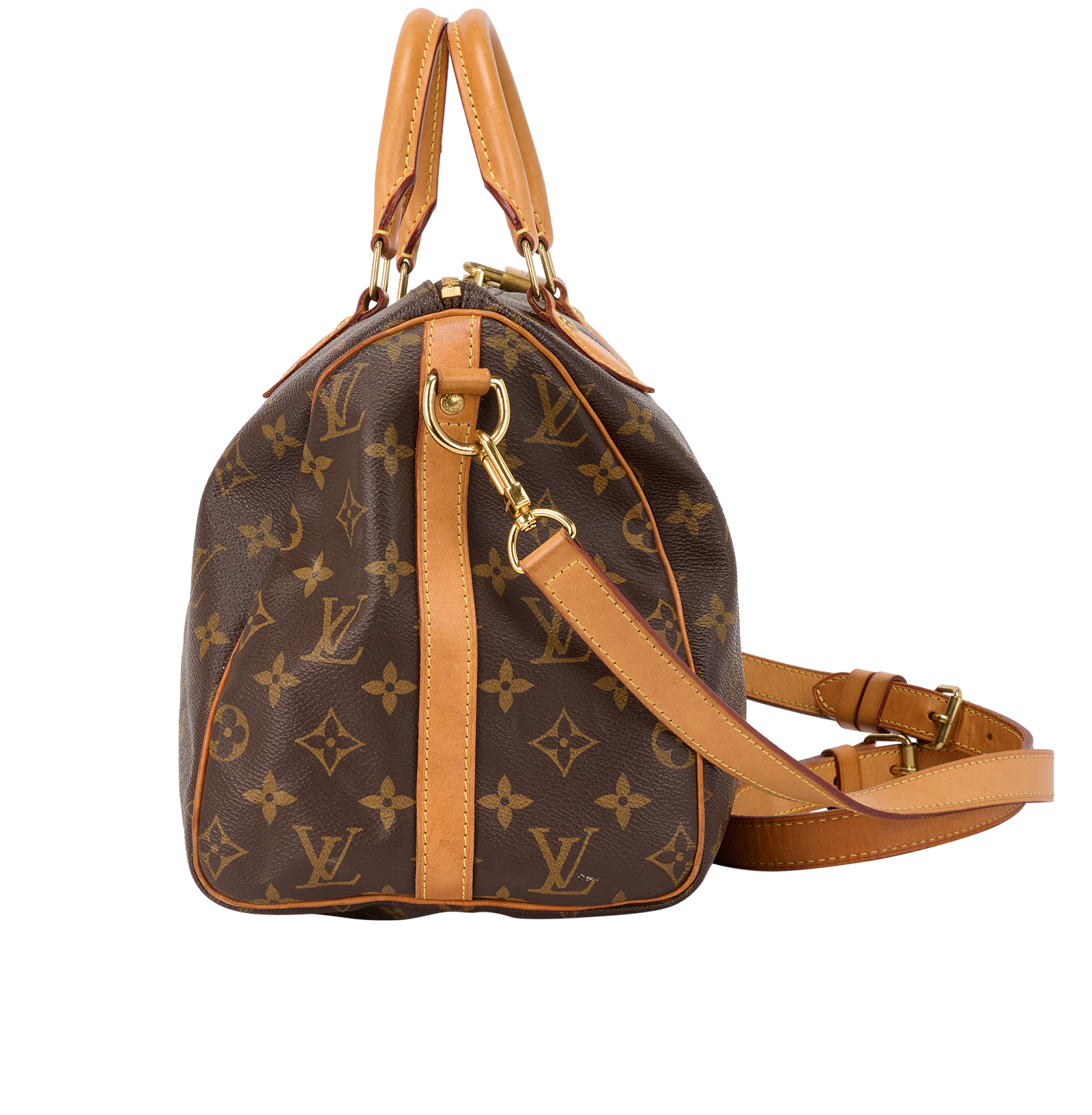 Speedy Bandouliere 30, &pound;895, Handbags, Brown/Tan, Canvas, Bottom view